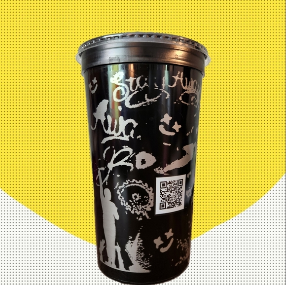 Post Malone Raising Canes Reusable Collector Black Cup Week 1 First Cup - Picture 2 of 3